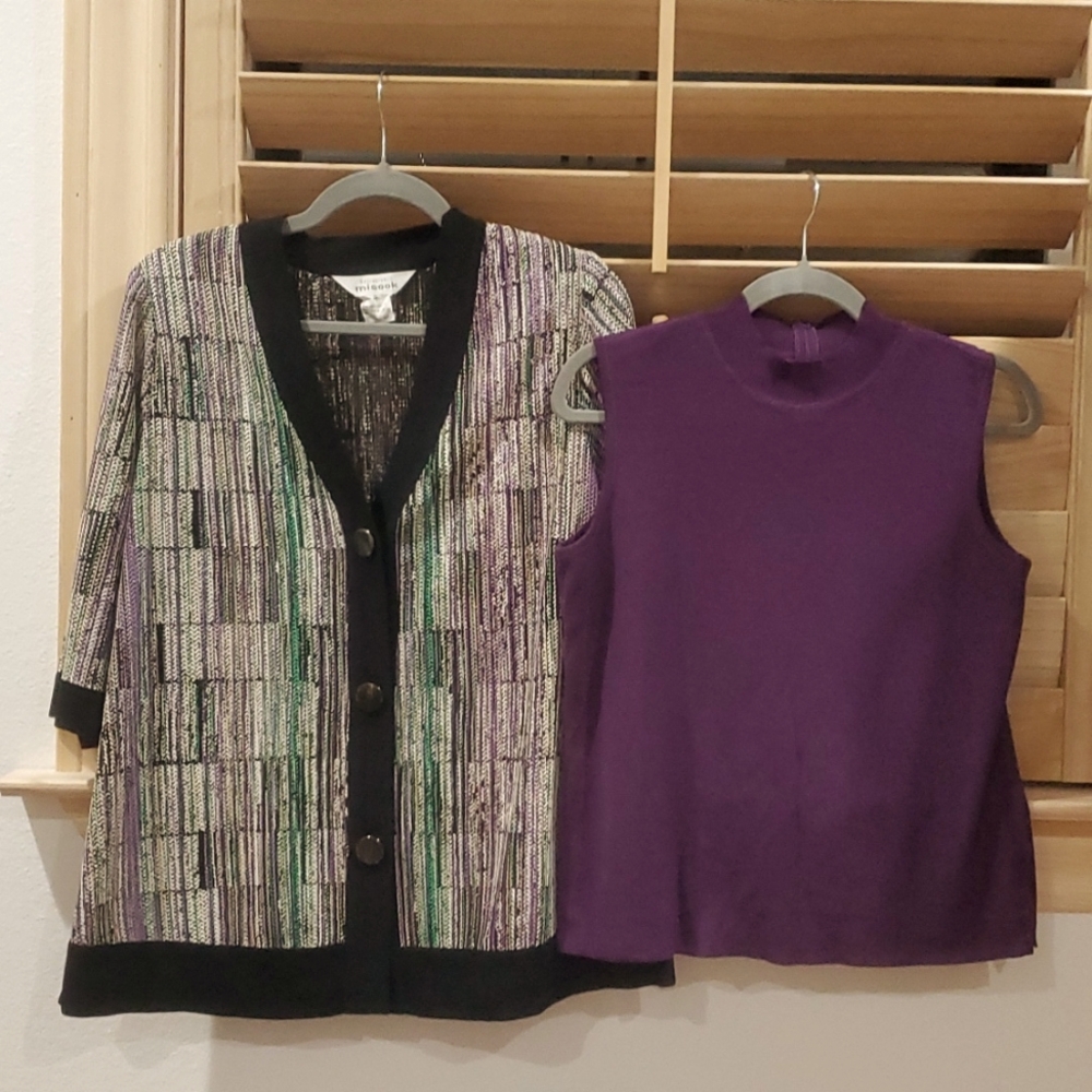 Misook Jacket Size M And Ming Wang Top Size Pm - image 1